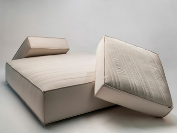 STACK - Rectangular fabric pouf by La Manufacture - view 2